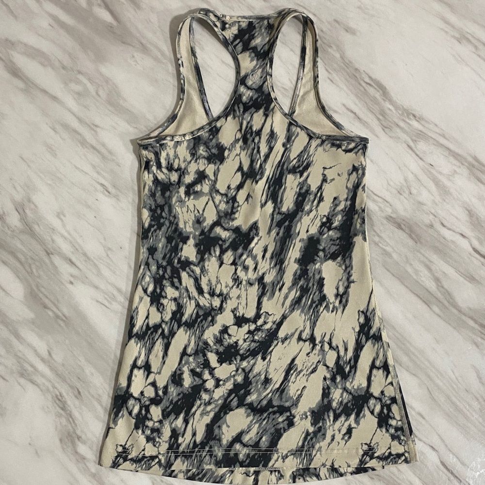 Lululemon Cool Racerback Tank Great Granite Black Mojave Tan Size 4 Long Luon - Picture 8 of 11